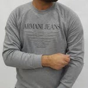 Armani Jeans Men's Crewneck Sweater in Gray